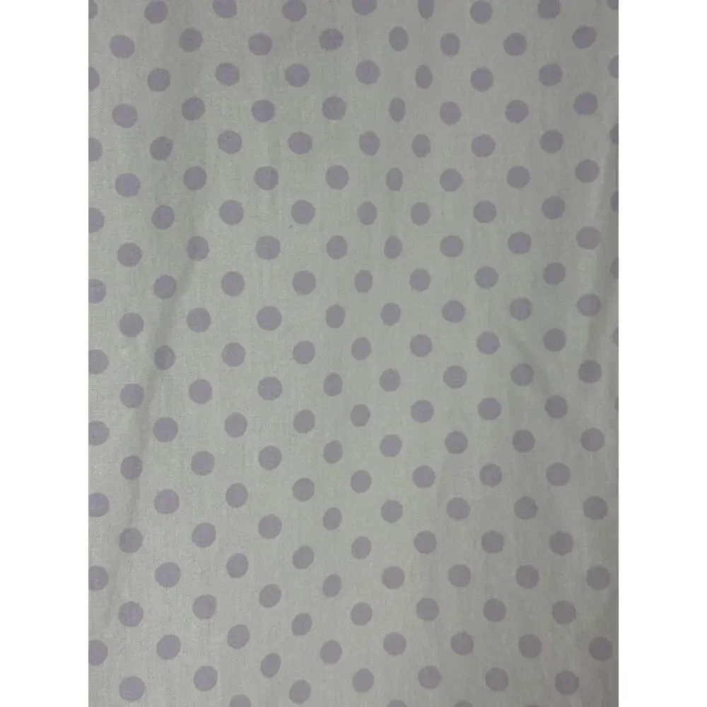 Pottery Barn Kids Polka Dot Fitted Crib Sheet White Purple 100% Organic Cotton